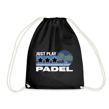 padel padeltennis padeltennisspieler - Turnbeutel - Schwarz - Vorne