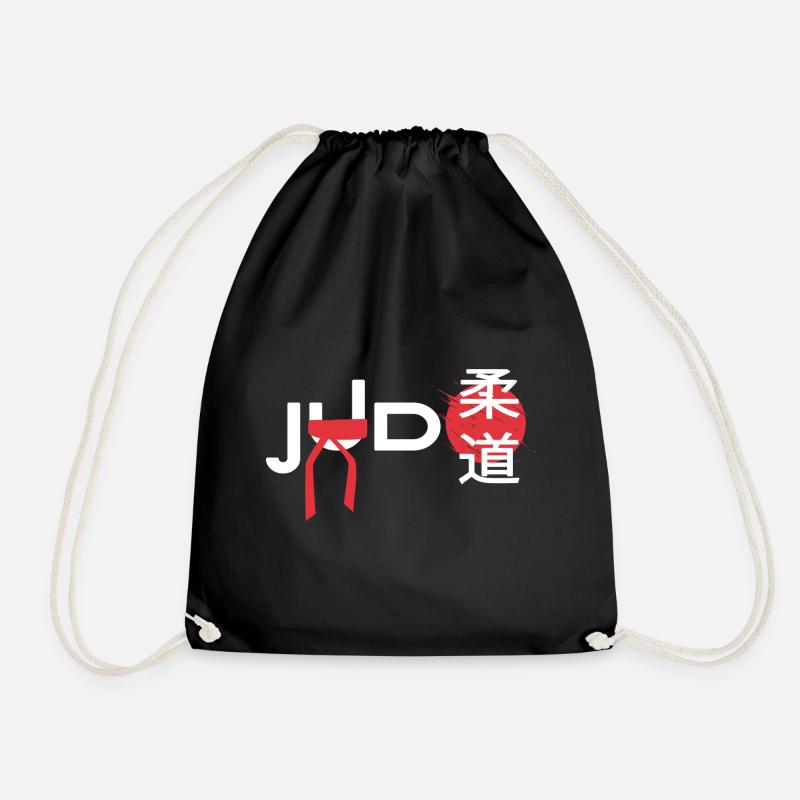 judo hajime judoka schwarzer gürtel - Turnbeutel - Schwarz