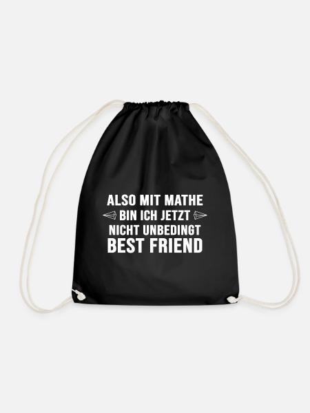 Mathe Schulstunde Mathematik Lösungsweg Rechenweg - Turnbeutel - Schwarz