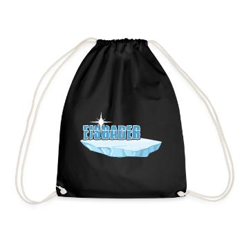 Ice baths, winter bath, hardening, cold therapy, ice bath - Drawstring Bag - black - Front