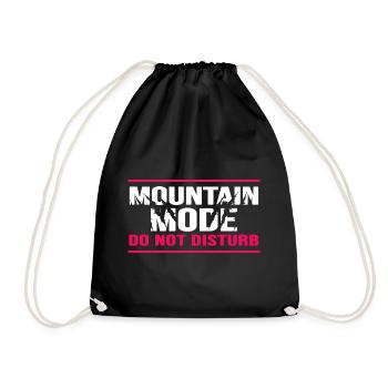 Climbing mountaineering bouldering alpine climbing - Drawstring Bag - black - Front