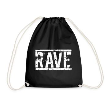 Rave Techno - Turnbeutel - Schwarz - Vorne