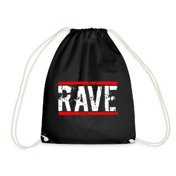 Rave Techno - Turnbeutel - Schwarz - Vorne