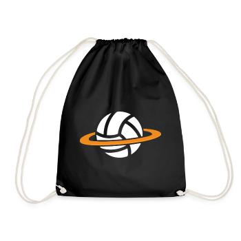 handball handballspieler handball-galaxy - Turnbeutel - Schwarz - Vorne