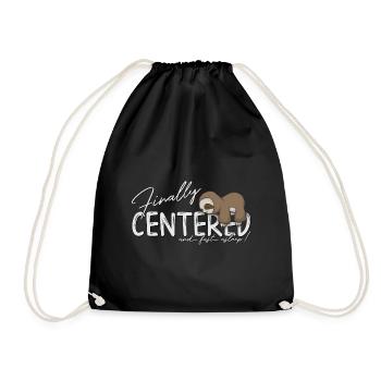 Finally Centered Fallen Asleep Zen Yoga Sloth - Drawstring Bag - black - Front