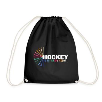 hockey feldhockey hockeysport fieldhockey - Turnbeutel - Schwarz - Vorne