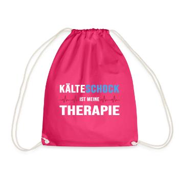 Eisbader "Kälteschock" Winterbaden-Therapie - Turnbeutel - Fuchsia - Vorne