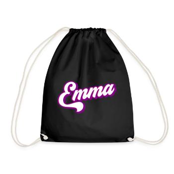 Emma | Colors changeable - Drawstring Bag - black - Front
