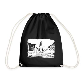 Hercules fountain Augsburg - Drawstring Bag - black - Front