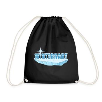 Ice bathing, hardy, winter baths, winter swimming - Drawstring Bag - black - Front