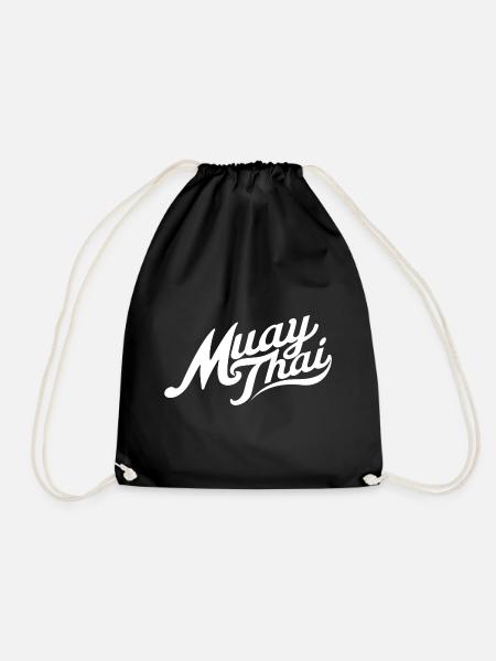 Muay Thai Schriftzug - Turnbeutel - Schwarz