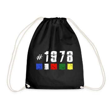1978 retro geburtstag vintage jubiläum NEW TIBET - Turnbeutel - Schwarz - Vorne