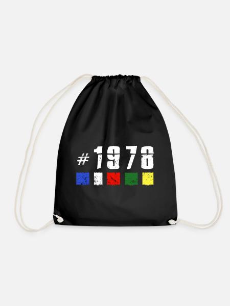 1978 retro geburtstag vintage jubiläum NEW TIBET - Turnbeutel - Schwarz