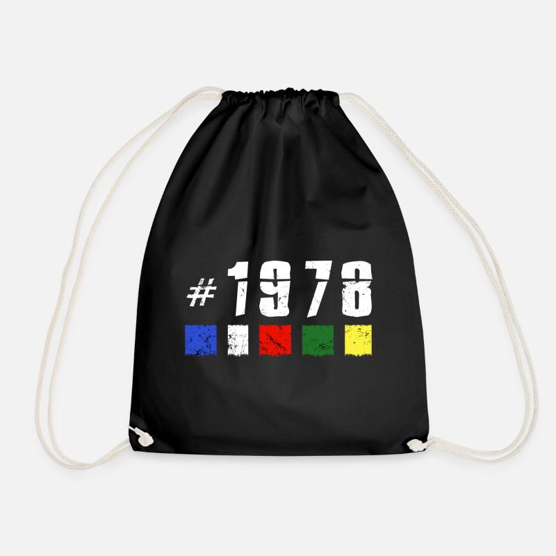 1978 retro geburtstag vintage jubiläum NEW TIBET - Turnbeutel - Schwarz