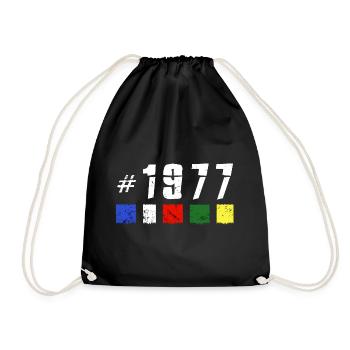 1977 anniversaire rétro vintage anniversaire NOUVEAU TIBET - Sac de sport léger - noir - Devant