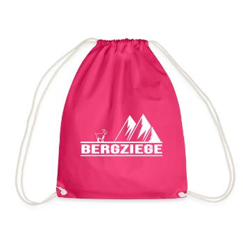 bergziege alpin bergwandern bergziel via ferrata - Turnbeutel - Fuchsia - Vorne