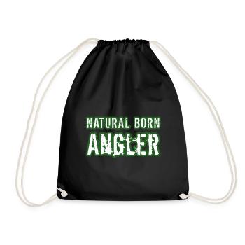 Anglershirt Natural Born - Turnbeutel - Schwarz - Vorne