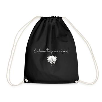 Embrassez le pouvoir du présent - Sac de sport léger - noir - Devant