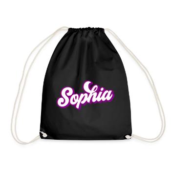 Sophia | Colors changeable - Drawstring Bag - black - Front