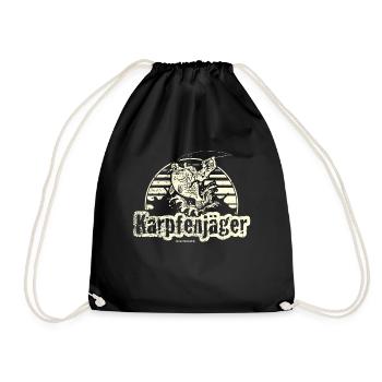 Angel Designs RAHMENLOS Karpfenjäger - Turnbeutel - Schwarz - Vorne