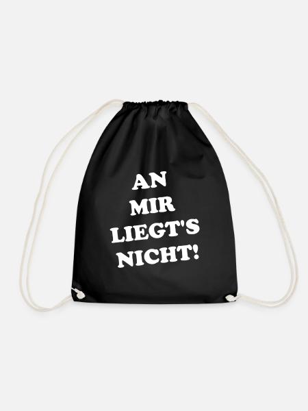 An mir liegt's nicht! - Turnbeutel - Schwarz