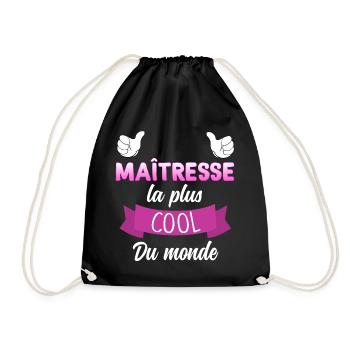 m Maitresse Est Super Cool - Sac de sport léger - noir - Devant