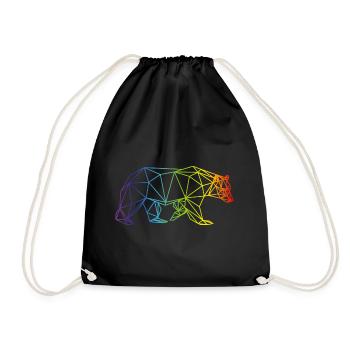 Bear Grizzly Gay Pride Cadeau LGBT Chasseur d'Ours Marron - Sac de sport léger - noir - Devant