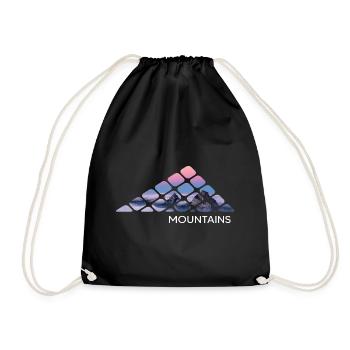 Mountain hiking mountains "mountains" servus alpin summit - Drawstring Bag - black - Front