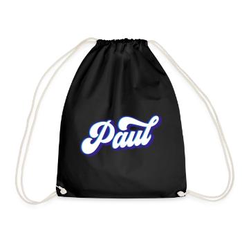 Paul | Colors changeable - Drawstring Bag - black - Front
