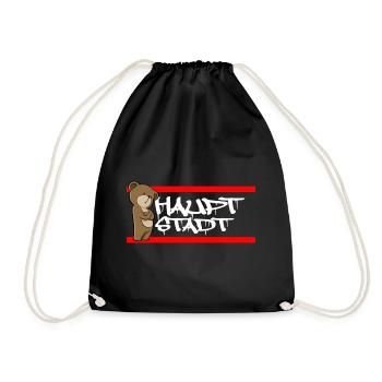 Berlin Capital - Drawstring Bag - black - Front