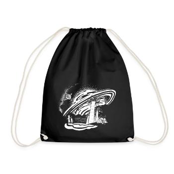 Rick and Morty Dimension 35-C Black and Whte - Drawstring Bag - black - Front
