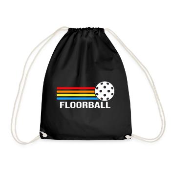Floorball Unihockey FLOORBALLspieler - Turnbeutel - Schwarz - Vorne