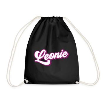 Leonie | Farben änderbar - Turnbeutel - Schwarz - Vorne