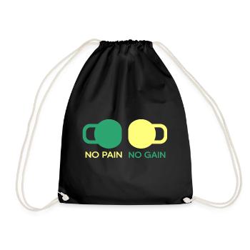 Gymnastique Gymnase « Pain-Gain » Muscle Fit - Sac de sport léger - noir - Devant