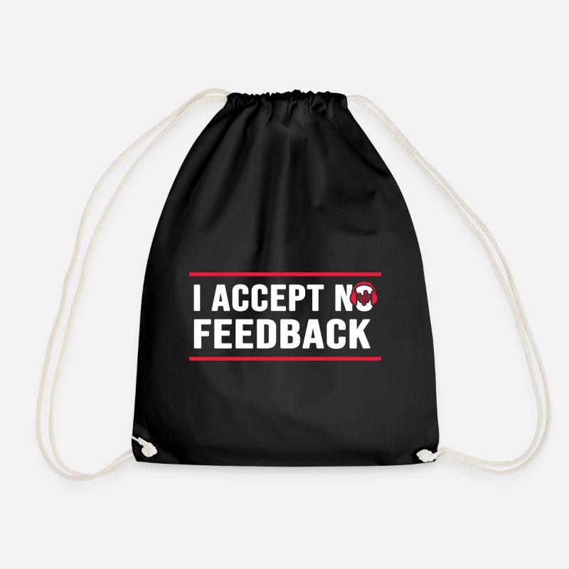 DJ Music Bassbox Minimal Techno Deejay - Drawstring Bag - black