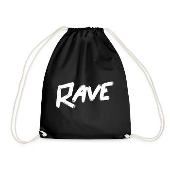rave - Drawstring Bag - black - Front