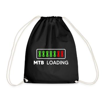 MTB Bicycle Battery Bicycle Chain Mountain Bike - Drawstring Bag - black - Front