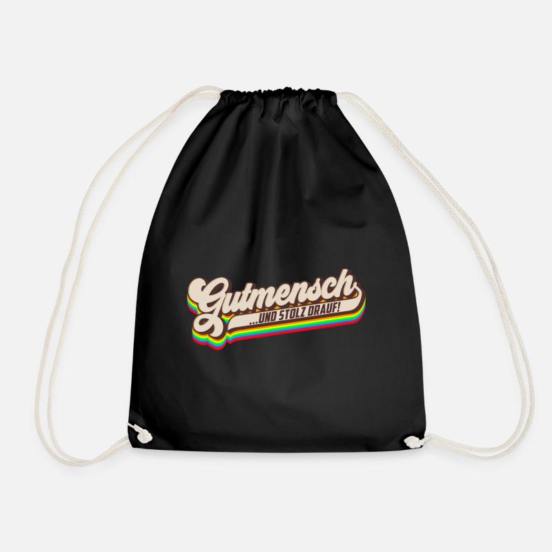 Gutmensch und Stolz drauf! - Turnbeutel - Schwarz