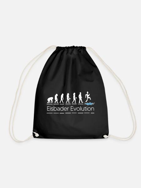 eisbader winterschwimmen evolution eiswasser - Turnbeutel - Schwarz