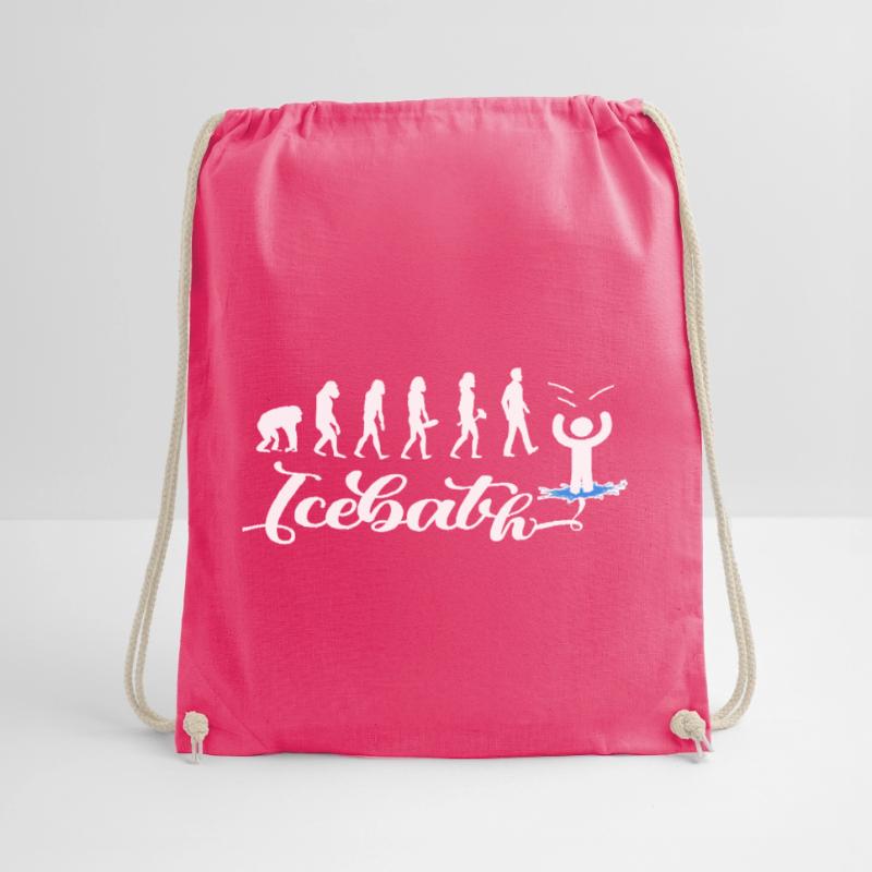 icebath evolution winter bather winter swimming cold Drawstring Bag