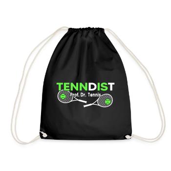 Tennis Matchball Tennisschläger "dr.tennis match" - Turnbeutel - Schwarz - Vorne
