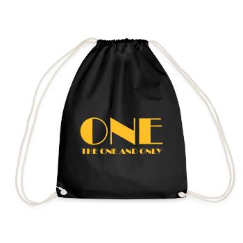 ONE - Drawstring Bag - black - Front
