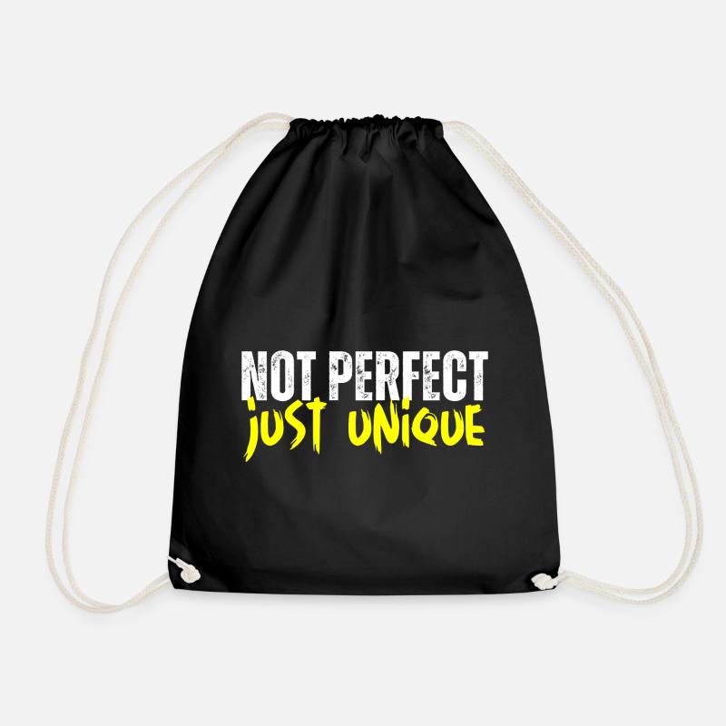Not perfect - just unique - Turnbeutel - Schwarz