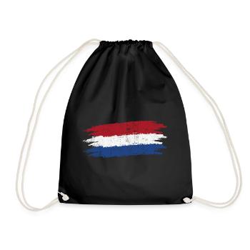 Drapeau néerlandais coups de pinceau Tee - Sac de sport léger - noir - Devant