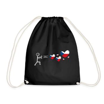 czech republic in love prague - Drawstring Bag - black - Front