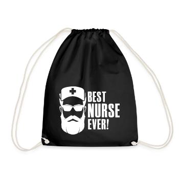 Best Nurse Ever - Krankenschwester Pfleger Notarzt - Drawstring Bag - black - Front
