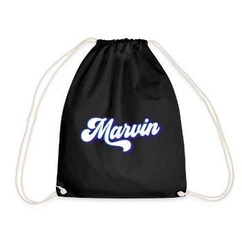 Marvin | Colors changeable - Drawstring Bag - black - Front