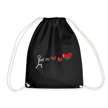 belarus belarus belarusian flag flag minsk - Drawstring Bag - black - Front