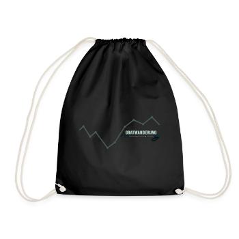 Tightrope walk Mountain hiking High altitude tour Summit Ferrata - Drawstring Bag - black - Front