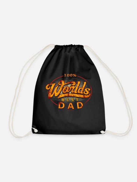 Worlds best Dad Vatertag, original RAHMENLOS® - Turnbeutel - Schwarz
